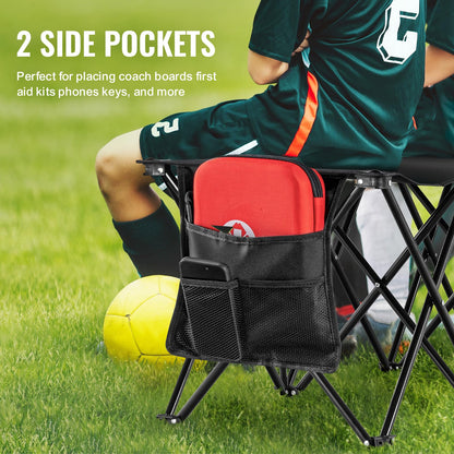 VEVOR Banco Deportivo Plegable portátil de 6 Asientos, Silla de Camping para Exteriores con Bolsa de Transporte
