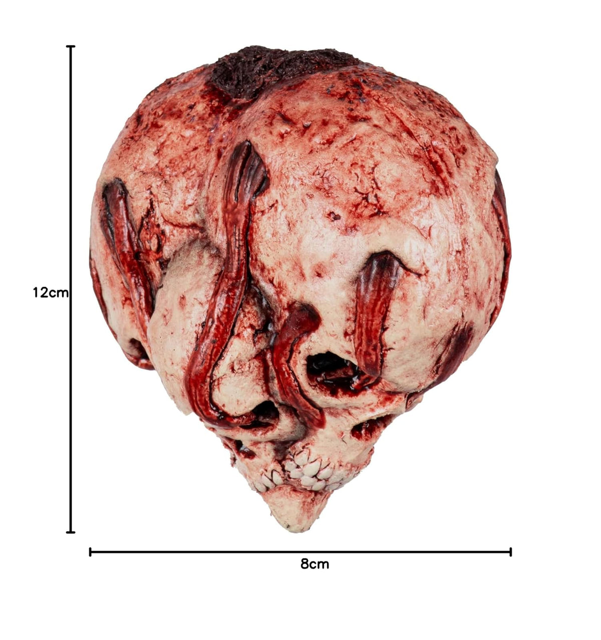 Ghoulish Productions Decorativo De Látex Horror Heart, Adorno Látex Corazón de Calaveras de Terror Adorno para Halloween y Fiestas Temáticas, Decorativos de Halloween Calaveras con Forma de Corazon