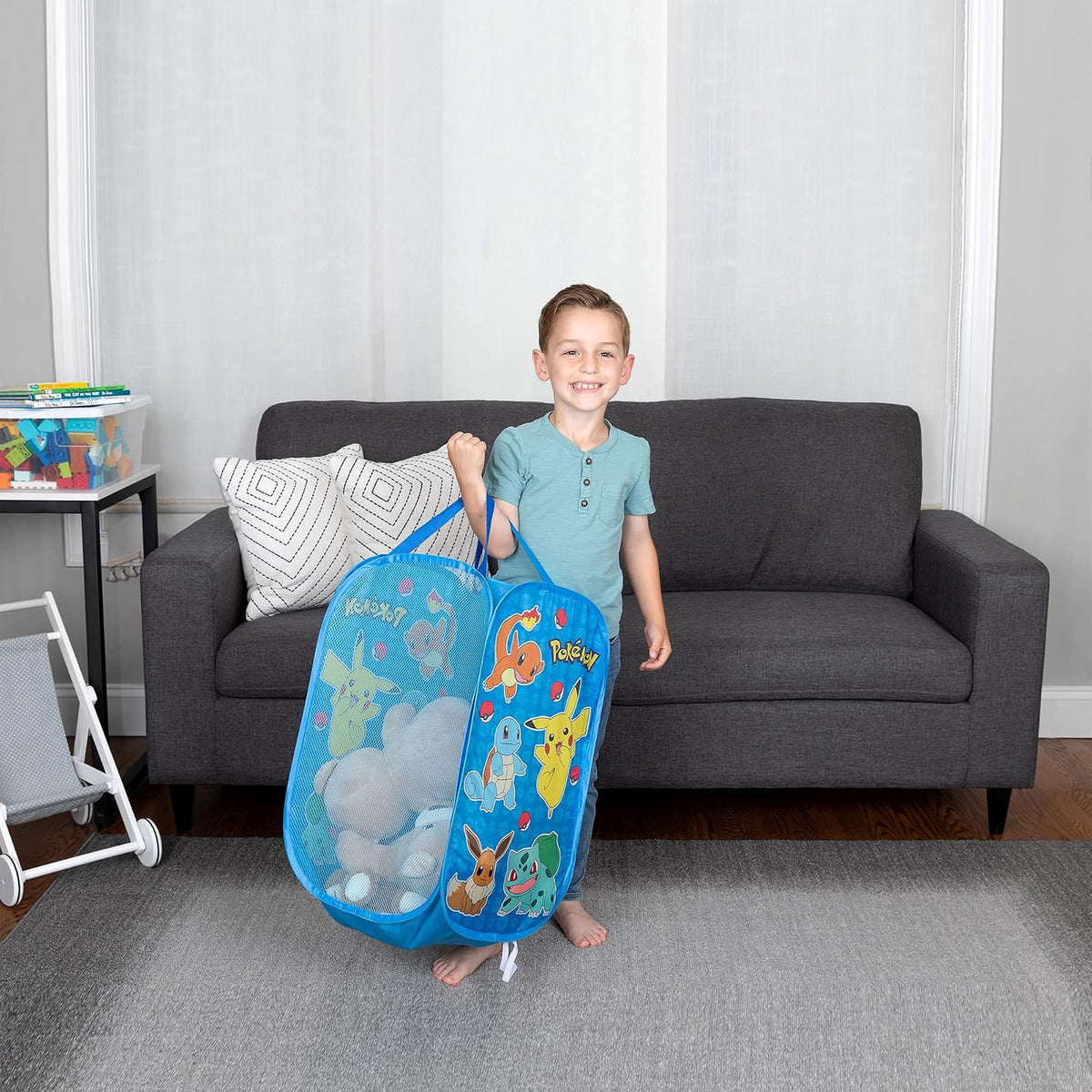 Franco - Cesta plegable para habitación de niños, tamaño único, Pokemon