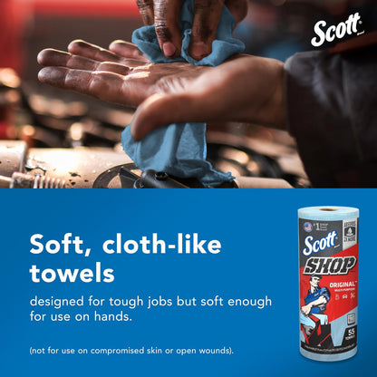 Kimberly-Clark Scott - Toallas para taller, Azul, 12 Rolls