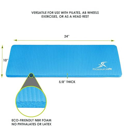ProSource Fit Extra Thick Yoga Knee Pad and Elbow Cushion 15mm (5/8”) Fits Standard Mats for Pain Free Joints in Yoga, Pilates, Floor Workouts, Aqua
