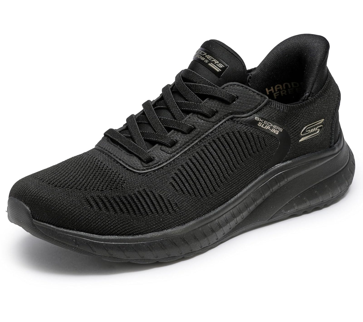 Skechers BOBS Squad Chaos Current Muse Tenis para Mujer - 25.5 cm - Negro - Negro