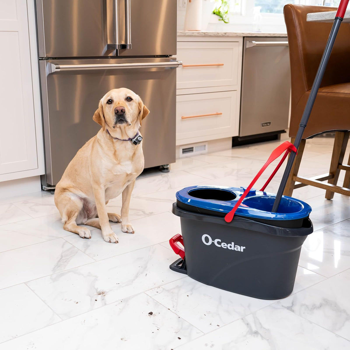 O-Cedar EasyWring RinseClean - Recambio de Microfibra para trapeador giratoria, 1 Paquete, Azul