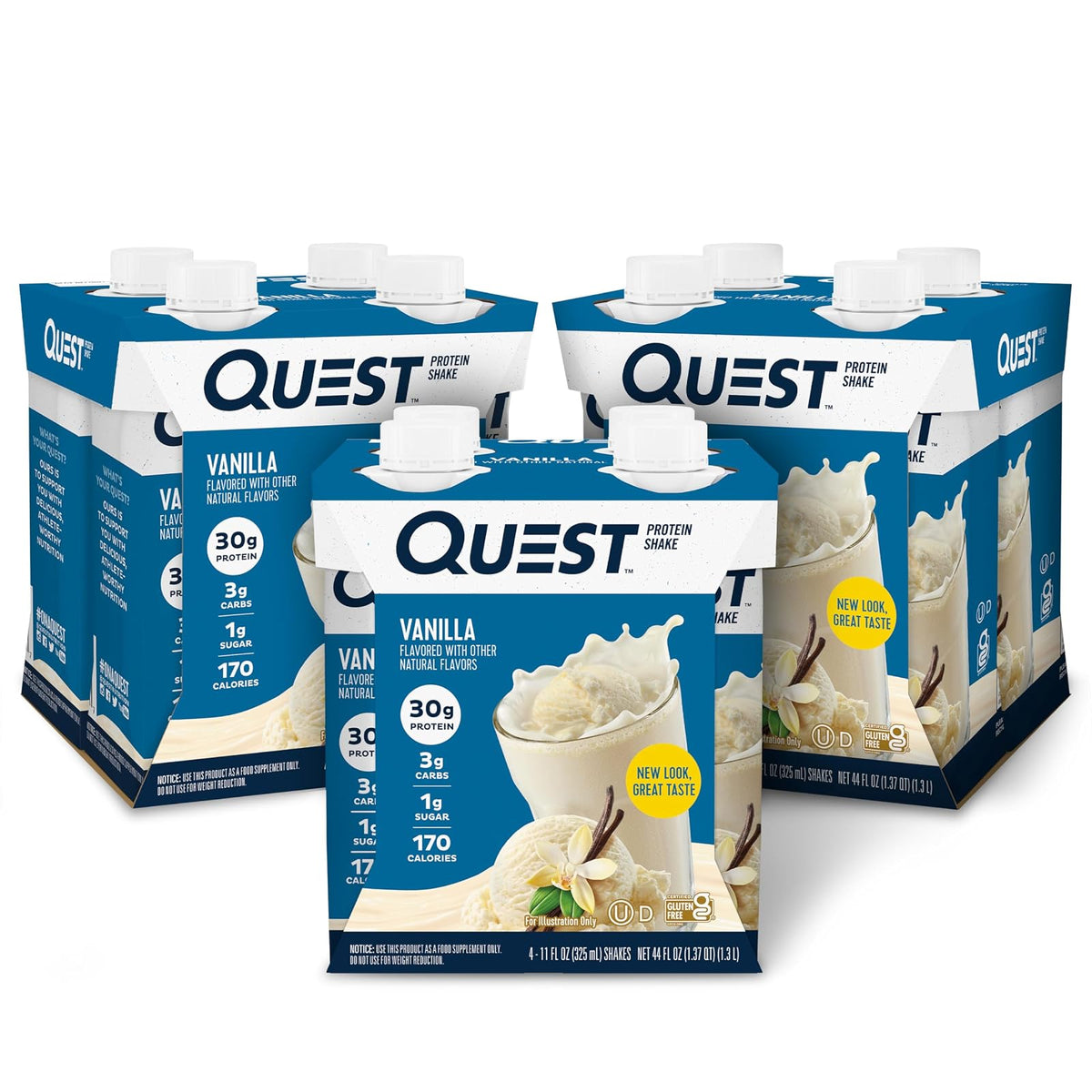 Quest Nutrition Shake de Proteína Listo para Tomar, Caja con 12 - Vainilla