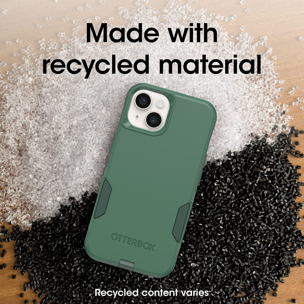 Otterbox Estuche Commuter Series para iPhone 14 y iPhone 13 - Trees Company (Verde), Delgado y Resistente, Apto para Bolsillo, con protección de Puertos