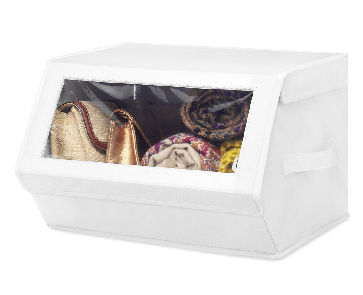 Whitmor Stackable Window Storage Box - Blanco