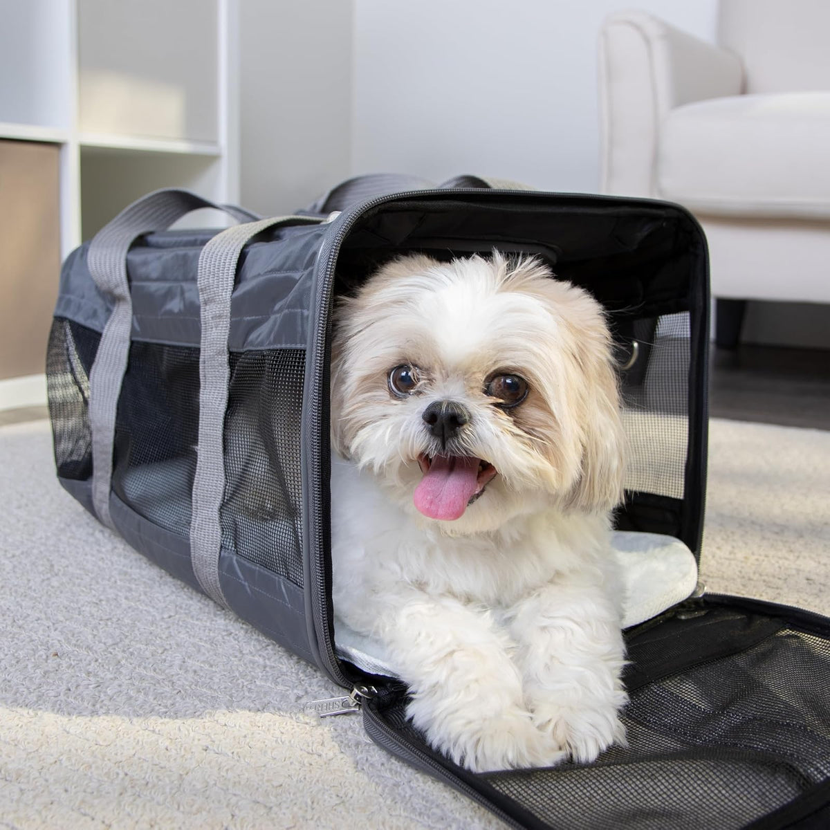 Sherpa Travel Original Deluxe Airline - Transportín para Mascotas, Carbón, Large