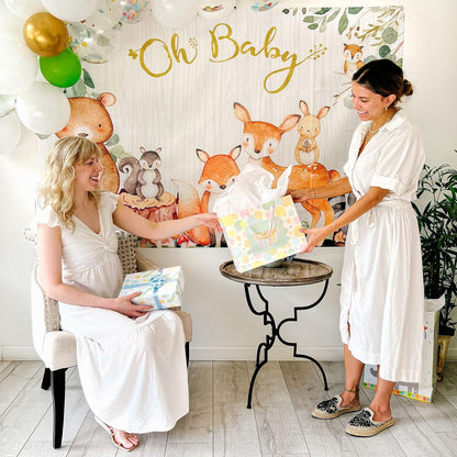 Kate Aspen Woodland - Decoración para baby shower, telón de fondo para fotos, foto y cabina de fotos, decoración de guardería