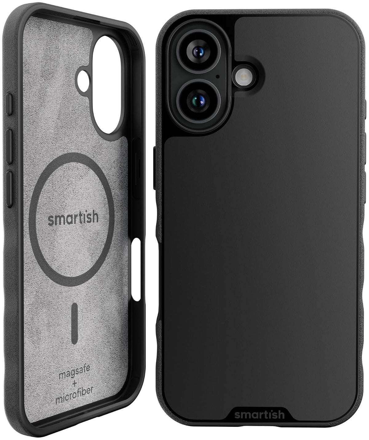 Smartish Funda Magnética Gripmunk para iPhone 16 - iPhone 16 - Black Tie Affair (MagSafe)