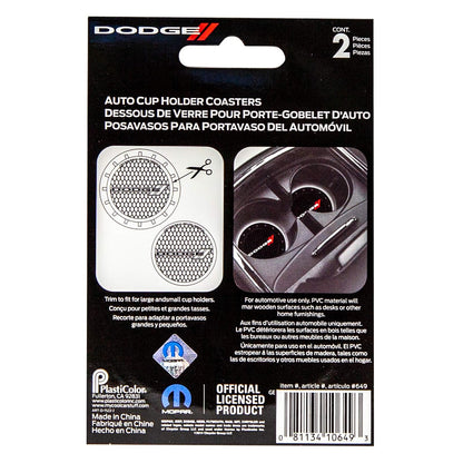 Plasticolor 000649R01 Dodge Logo Auto Automóvil Camión SUV Portavasos Portavasos Paquete de 2