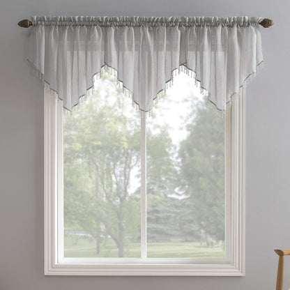No. 918 Erica Panel de Cortina de Gasa Transparente - 1 - Gris plateado - 61An x 129.5Al cm (1 Paneles)