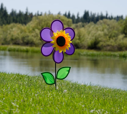 Garden Spinner Purple Sunflower Wind Spinner