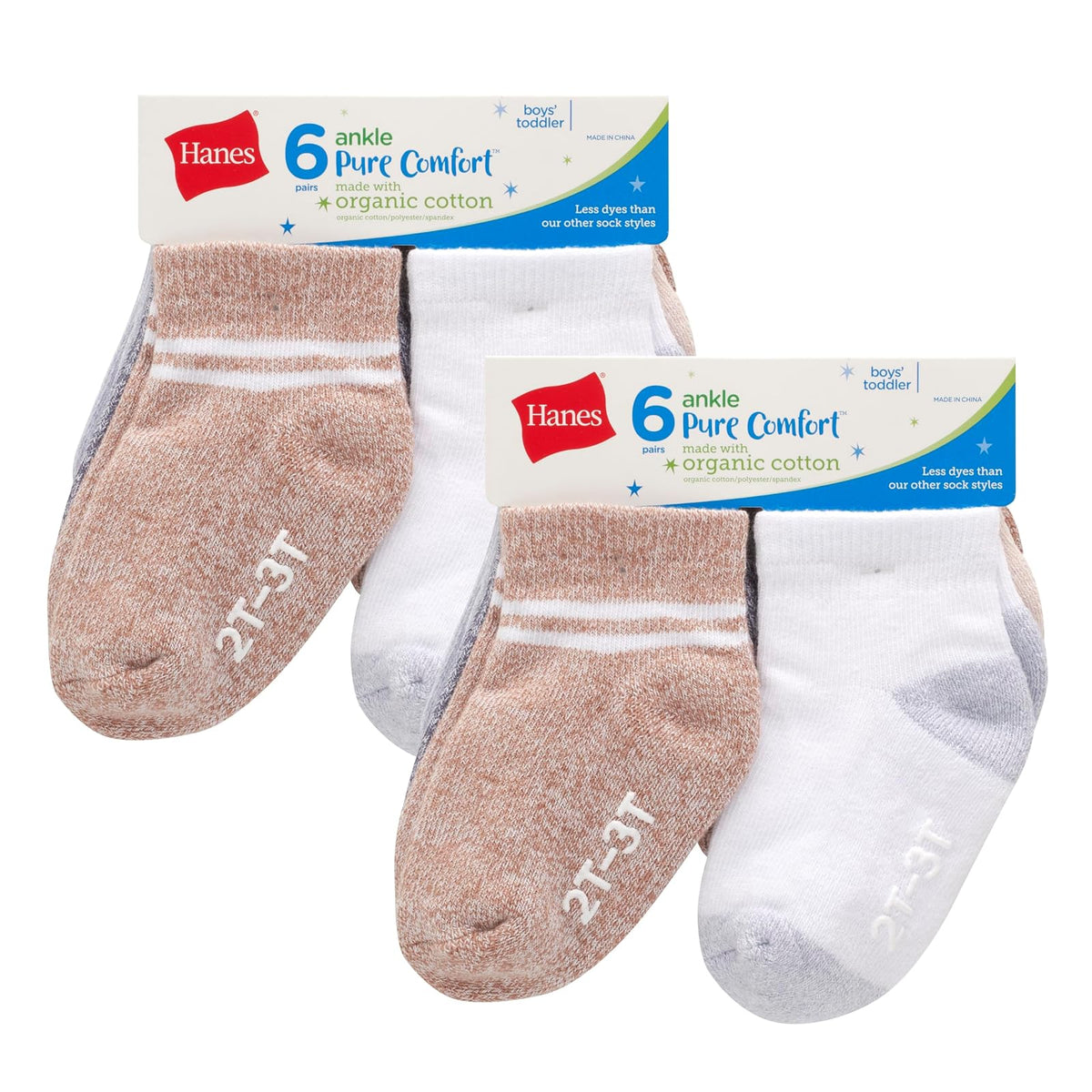 Hanes And Toddler Socks, Non-slip Grip Ankle Socks, Boys' and Girls', Multipacks Calcetines bebés niños