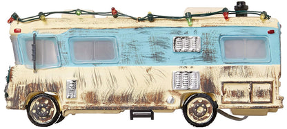Department 56 Departamento 56 National Lampoon día Festivo de Navidad del Primo Eddie RV 4056686 Snow Village Christmas Vacation The Griswold Holiday Garage Iluminado Edificio, Multicolor