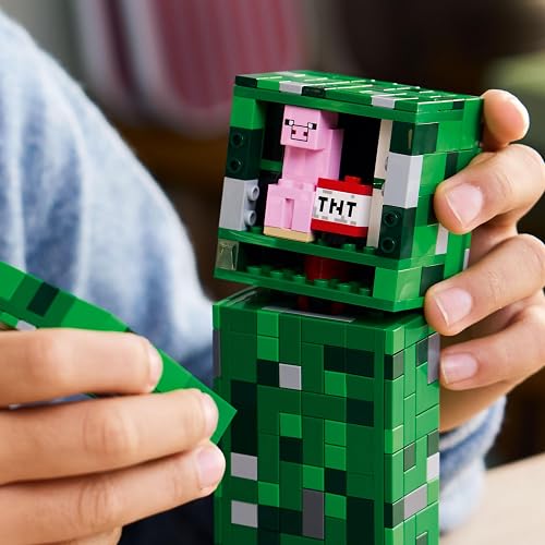 Lego Minecraft El Creeper Creativo Juguete de Construcción y Decoración, Divertido Regalo Inspirado en el Videojuego, Figura de Acción Coleccionable para Niños y Niñas 21276