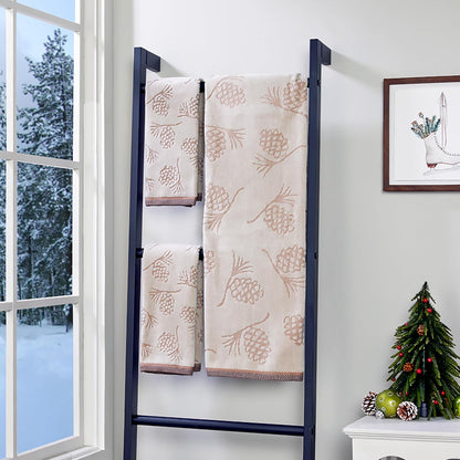SKL Home Pinecone Jacquard Toalla de Mano (Paquete de 2)