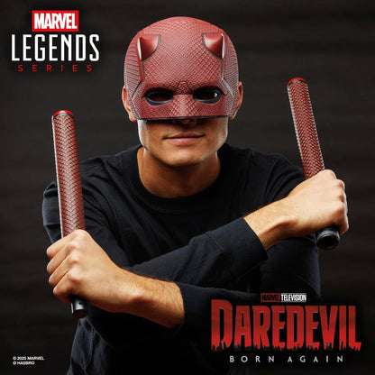 Marvel Legends Series, Daredevil: Born Again, Mascara Premium para Juego de rol y bastón de Combate