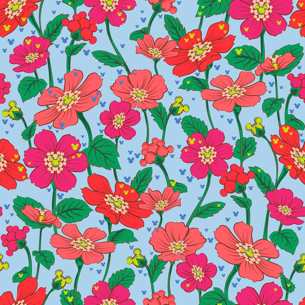 Vera Bradley Disney - Funda para tarjetas con cierre para mujer, diseño de Mickey Meadow, talla única