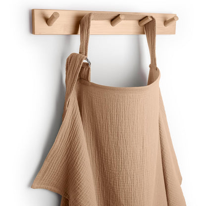 Comfy Cubs - Funda de lactancia para lactancia, 100% algodón muselina, suave y transpirable, funda de bombeo de lactancia materna para mamá, con aro rígido, funda de privacidad unisex ligera (cedro)