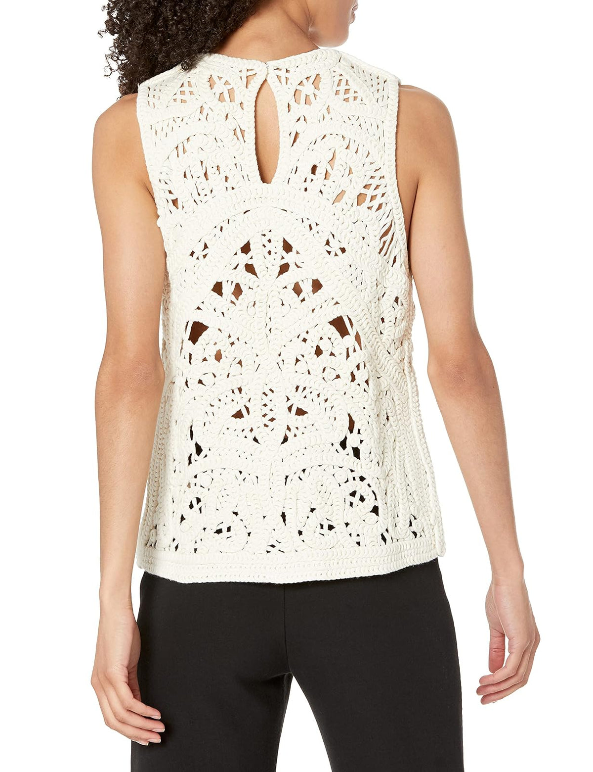 Karen Kane Sleeveless Crochet Top Blusas Mujer