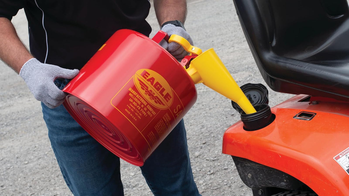 Eagle F-15 HDPE 10 in Poly Funnel for Metal Type I Safety Cans, 4 in Height, 8 in Width, 9 in Length