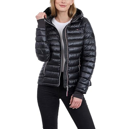 Tommy Hilfiger Lightweight Packable Puffer Jacket With Hood & Bag Chaqueta de plumón Mujer