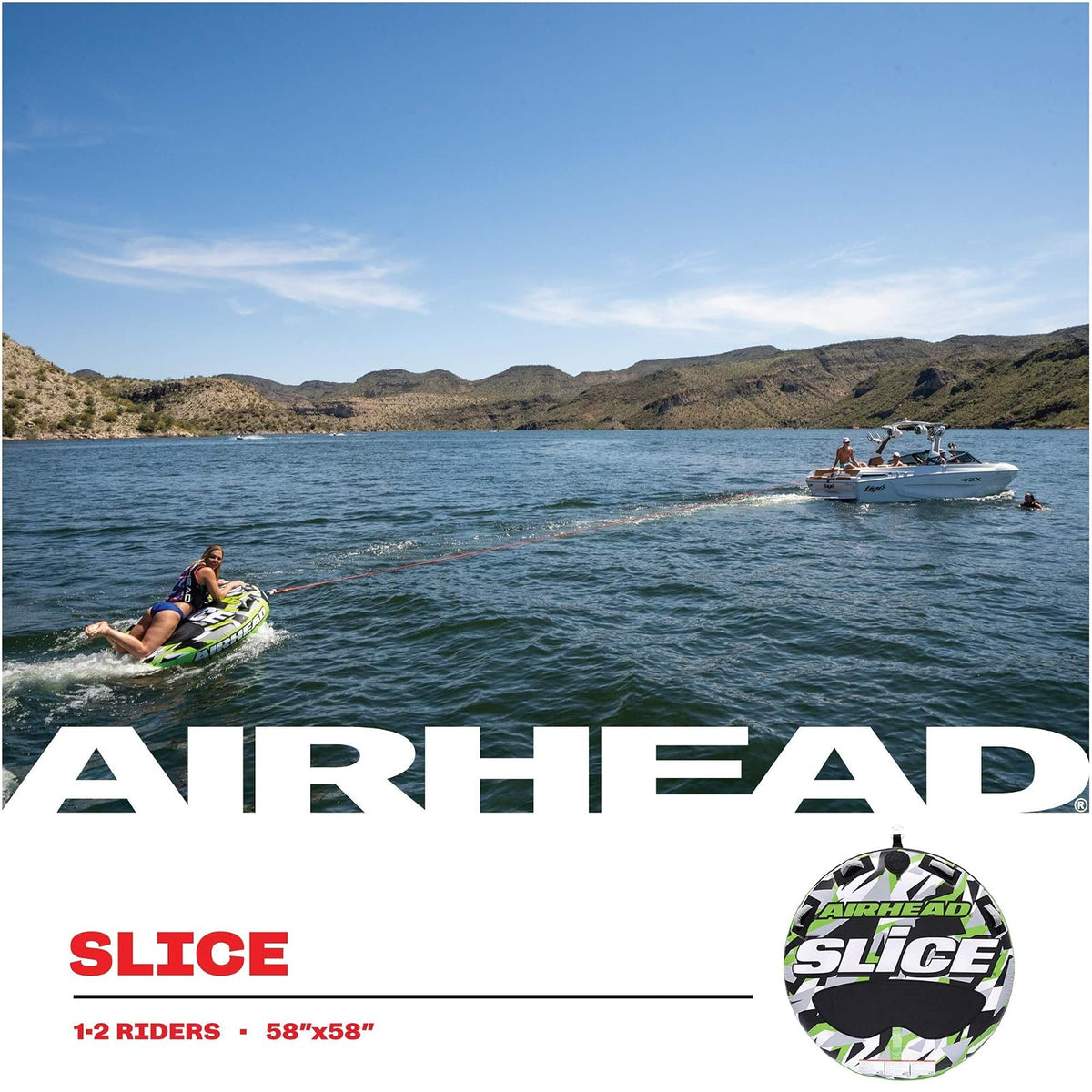 Airhead Slice | Tubo remolcador para Barco con Opciones de 1-4 Jinetes