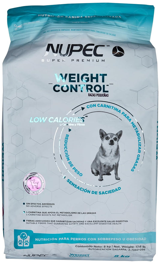 Nupec Alimento Seco para Perro Raza Pequeña Weight Control, 8 kg, 1 Pack