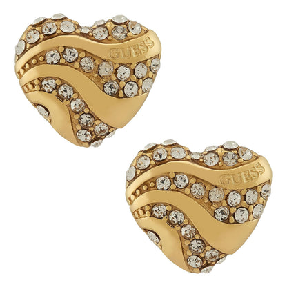 Guess IN MY HEART Aretes para Mujer Dorado con Circonia Cúbica en Acero Quirúrgico