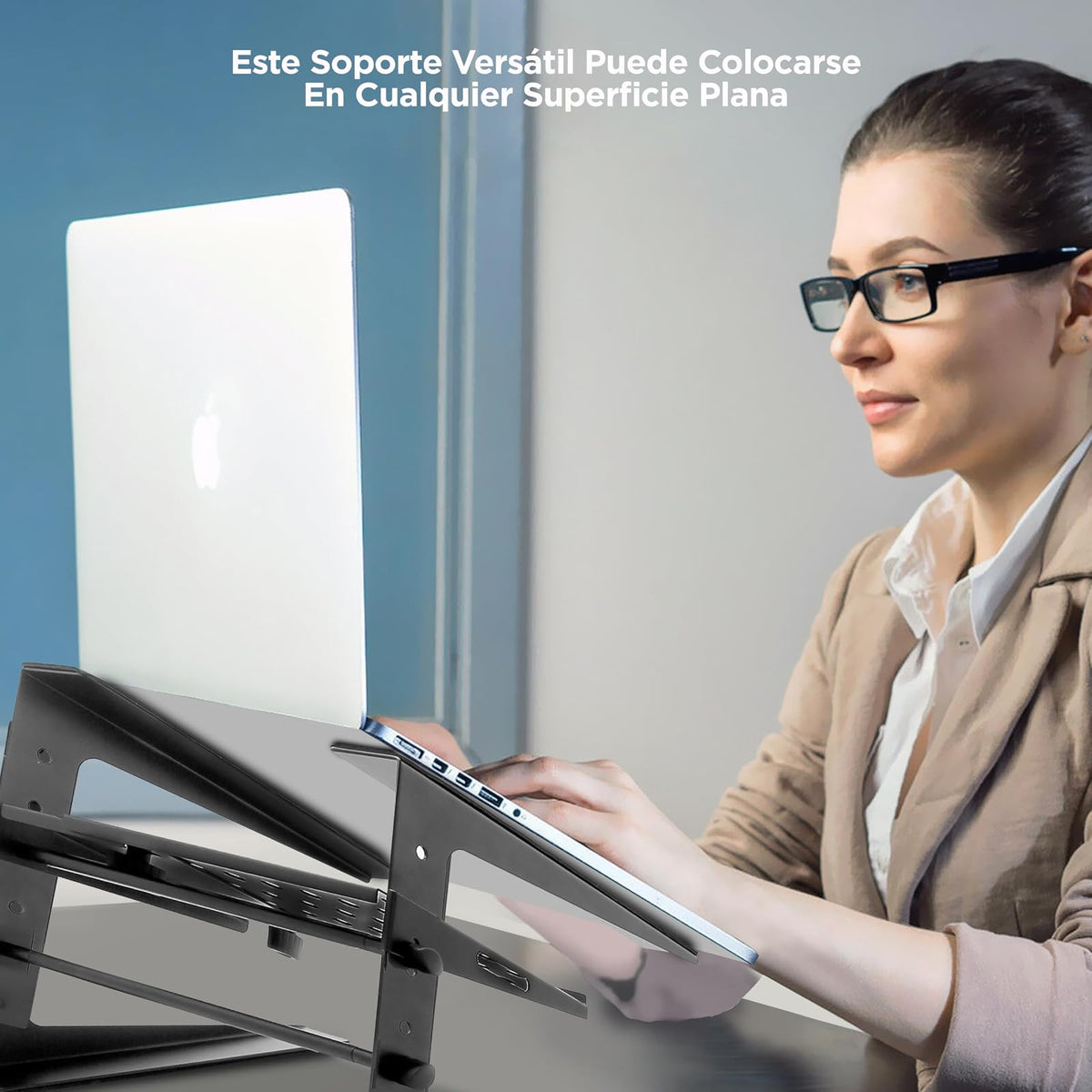 Pyle Soporte para Laptop Ajustable Portátil - Base para Monitores de 6.3 a 10.9 Pulgadas Ideal para Trabajo, Gaming y Oficina