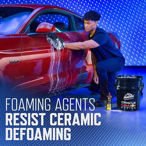 Armor All Podium Series – Shampoo con Cerámica Híbrida, con Fórmula de SiO₂ y Cera Sintética – Aroma Tropical, Lavado 2 en 1 que Limpia, Protege y Realza el Brillo en el Detallado Automotriz – 473 ml
