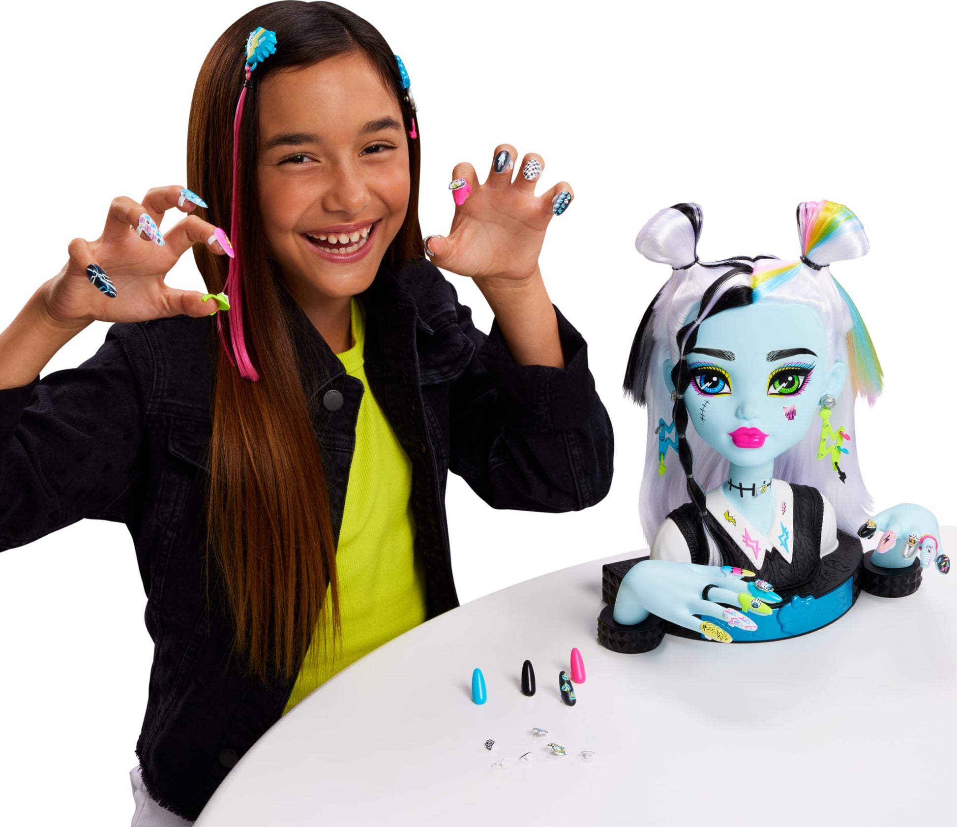 Monster High Muñeca Frankie Peinados Monstruosos para niñas de 4 años en adelante