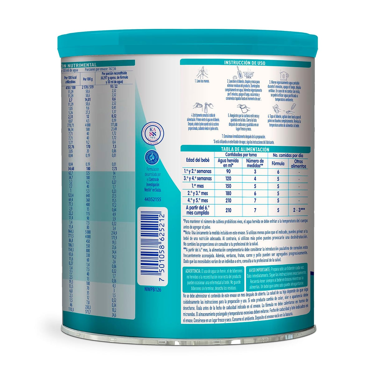 NAN 1 Optimal Pro Fórmula Para Lactantes a Base de Leche Etapa 1 Lata 720 g