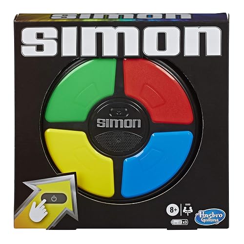 Hasbro Gaming Simon - Juego de Mesa de Memoria electrónica de Mano con Luces y Sonidos para niños a Partir de 8 años