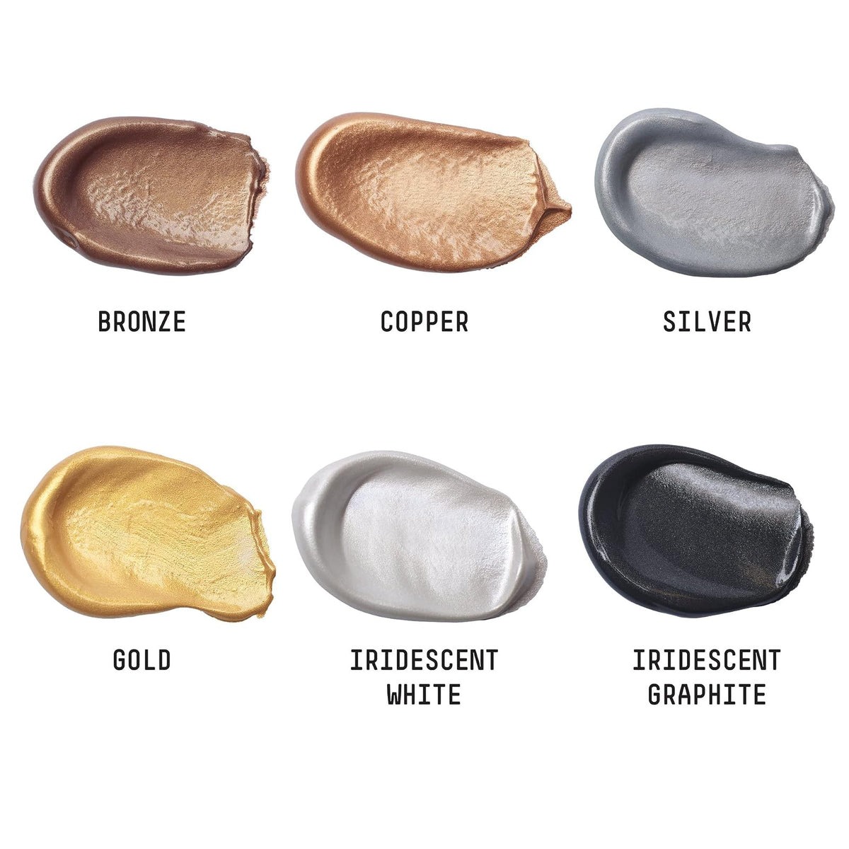 Liquitex Set Metal and Iridescent con 6 Pinturas Acrílicas Basics 22 ml