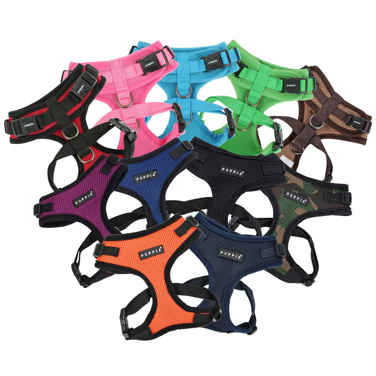 Puppia Auténtico arnés RiteFit con Cuello Ajustable, Rojo, Extra Grande