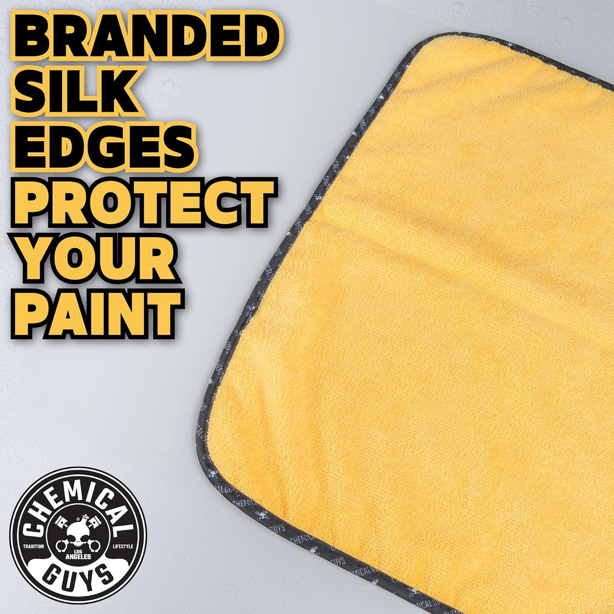 Chemical Guys Toallas de Microfibra Premium de Calidad Profesional, Doradas (16" x 16") (Paquete de 3) - Seguras para Lavar Automóviles, Limpiar el hogar y secar Mascotas