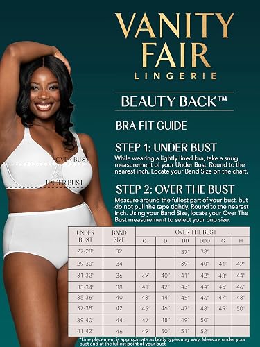 Vanity Fair Beauty Back Brasier Minimizer Sujetador Reductor para Mujer