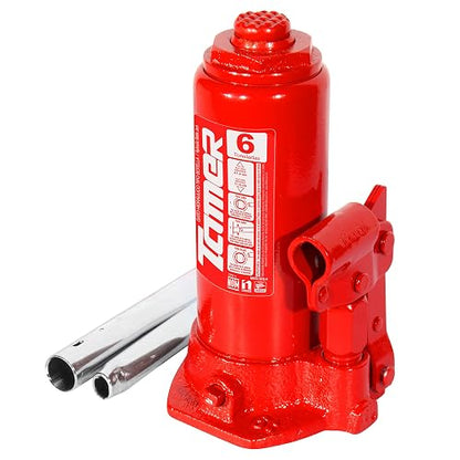 TAMER GTE-6 Gato Hidráulico de Botella con Tornillo de Extensión 6 Ton