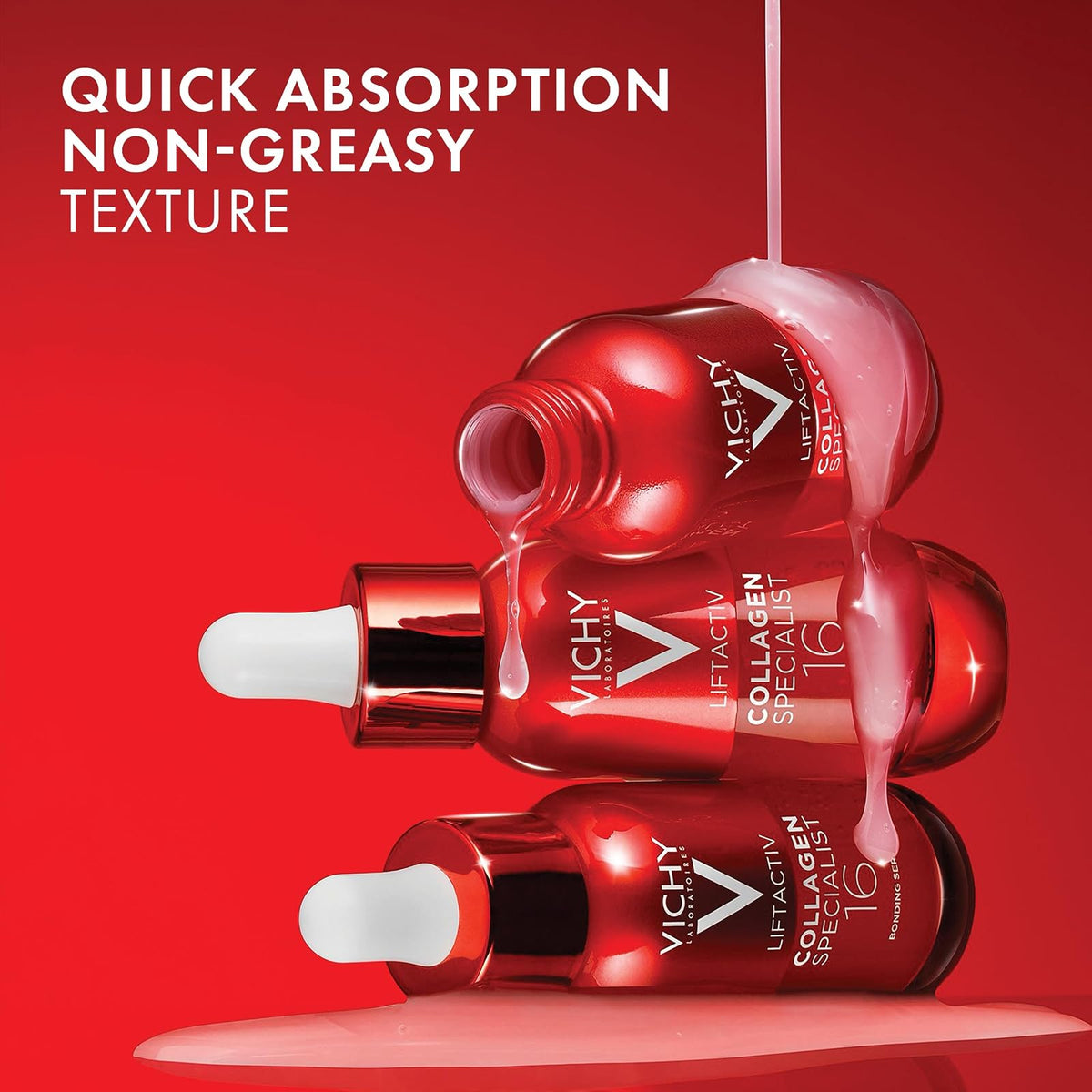 Vichy Liftactiv Collagen 16 Sérum Anti-edad Dermatológico 30ml | Primer Sérum con Tecnología Co-bonding para Corregir Arrugas, Líneas Finas y Estimular la Producción de Colágeno en la Piel