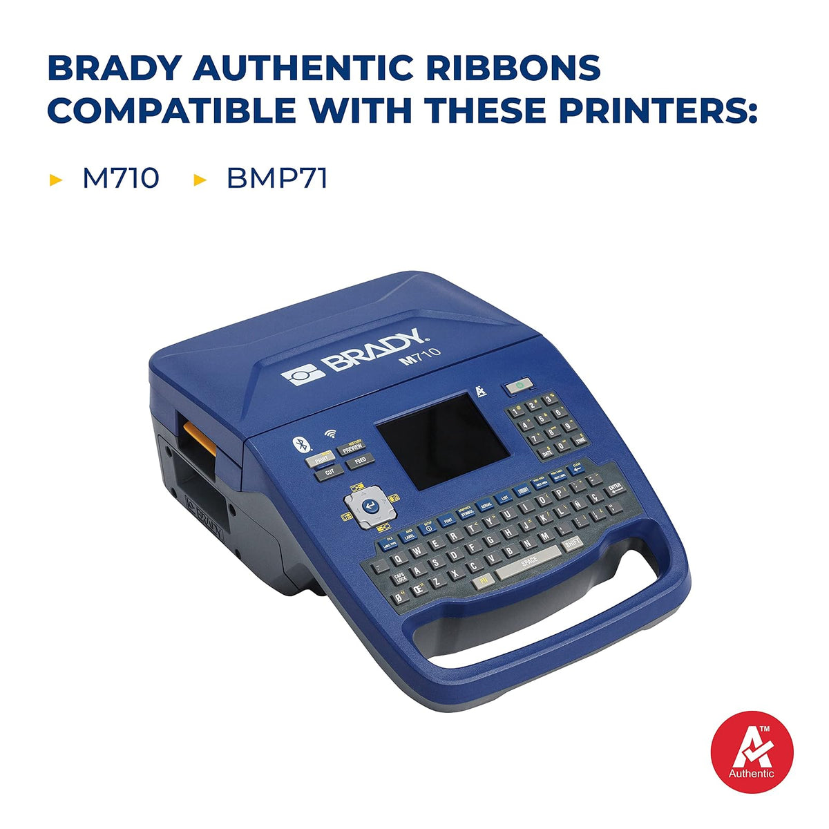 Brady (M7-R6000) Cinta para impresora - Serie R6000 Cinta última intervensión de halógenos para impresoras BMP71 y M710, color negro, rollo de 150 pies