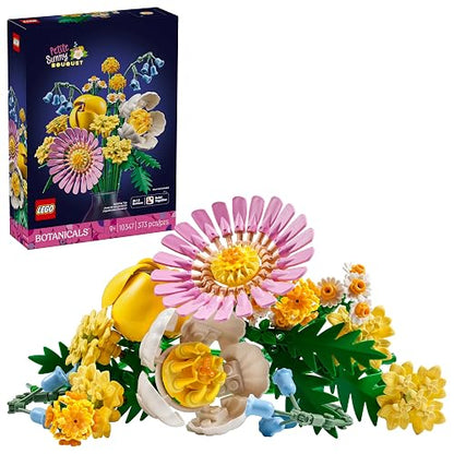 LEGO Ramillete Rayos de Sol Kit de construcción y decoración Floral DIY, Regalo de cumpleaños para niñas, niños y Amantes de Las Flores, Juguete de Escritorio 10347