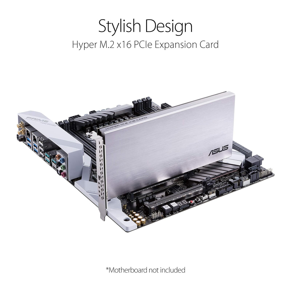 ASUS Hyper M.2 X16 PCIe 4.0 X4 - Tarjeta de expansión Compatible con 4 NVMe M.2 (2242/2260/2280/22110) hasta 256 Gbps para AMD 3rd Ryzen sTRX40, AM4 Socket e Intel VROC NVMe Raid