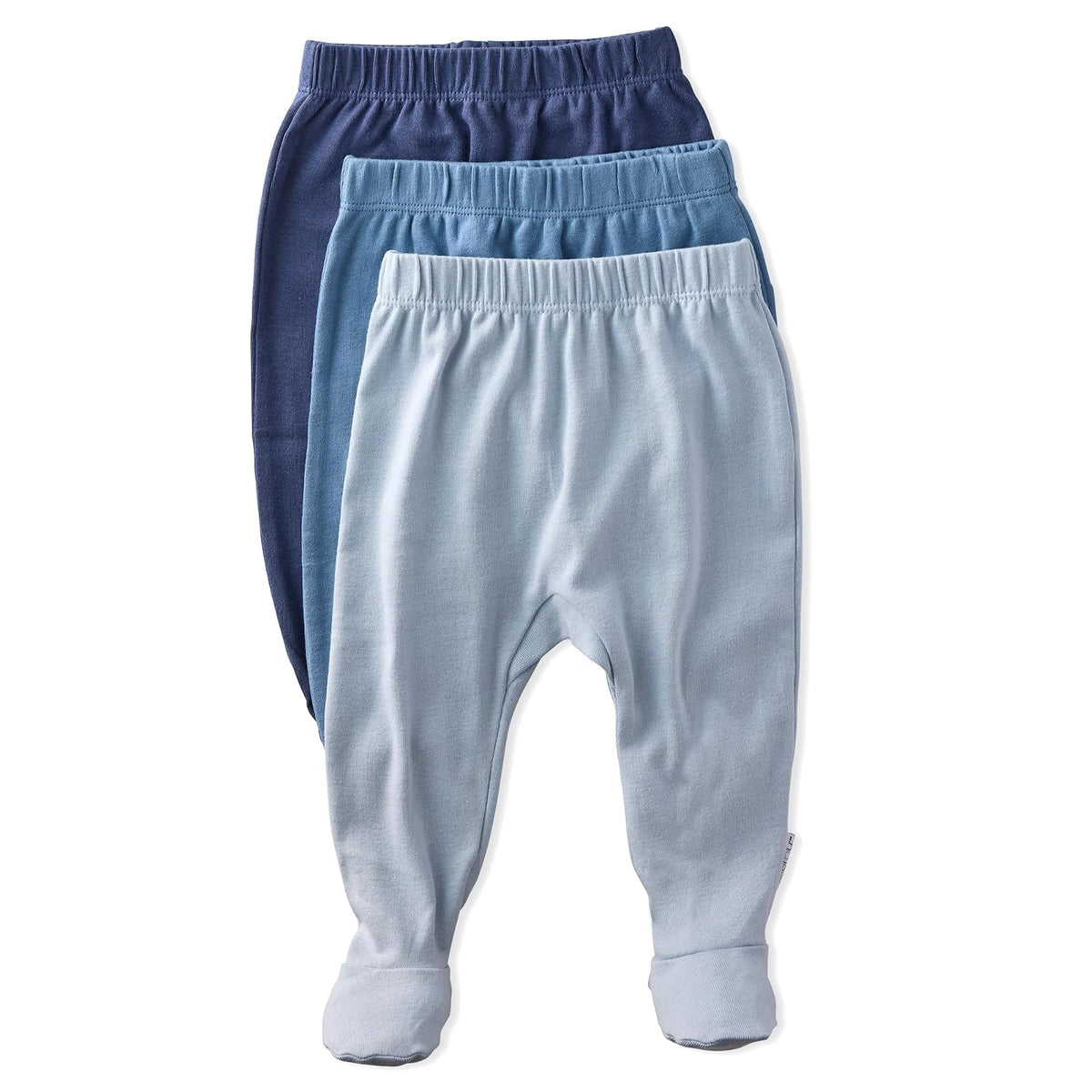 Butterblu Fallon 3-Pack Footed Pants 100% Organic Cotton Bottoms for Newborn and Baby Girls, Boys, Unisex​ Mameluco para bebés y niños pequeños bebés Unisex