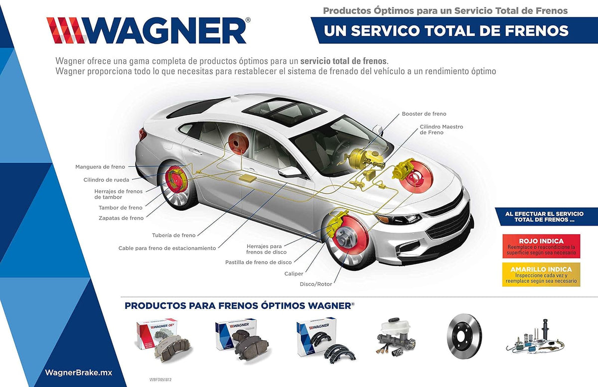 Wagner WD636 Juego de Balatas Cerámicas Trasera 1998 Ford Escort