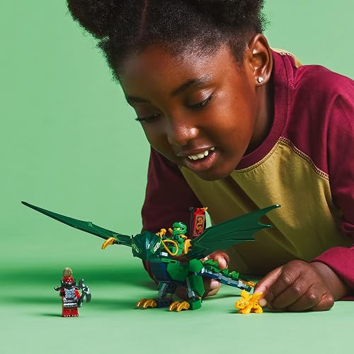 LEGO® Ninjago® Dragón Verde del Bosque de Lloyd Juguete de construcción con 2 Minifiguras, Juego imaginativo, Regalo Ninja para niños y niñas de 6 años o más 71829