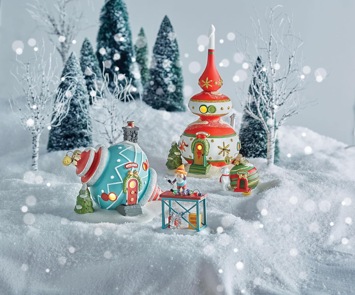 Department 56 North Pole Village Finny's - Adorno para casa iluminada, 9.5 Pulgadas, Multicolor