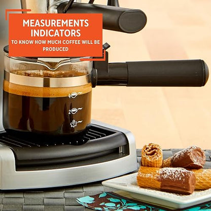 IMUSA USA gau-18199 jarra cafetera de espresso en caja de regalo, transparente