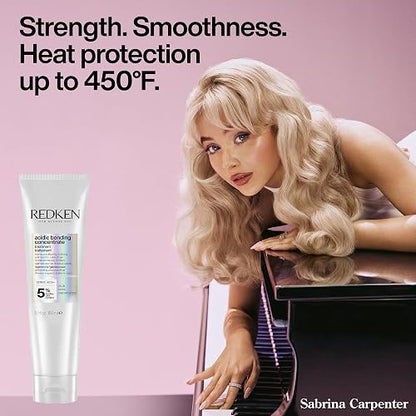 Redken Acidic Bonding Concentrate Tratamiento Reparador Sin Enjuague 150 ml | Ayuda a reparar y fortalecer el cabello dañado, ofrece suavidad, protección térmica y control de frizz desde el primer uso