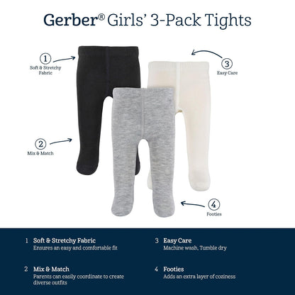 Gerber Footed Sweater Knit Tights Mediasbebés niñas